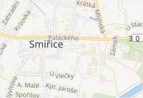 Komenského v obci Smiřice - mapa ulice