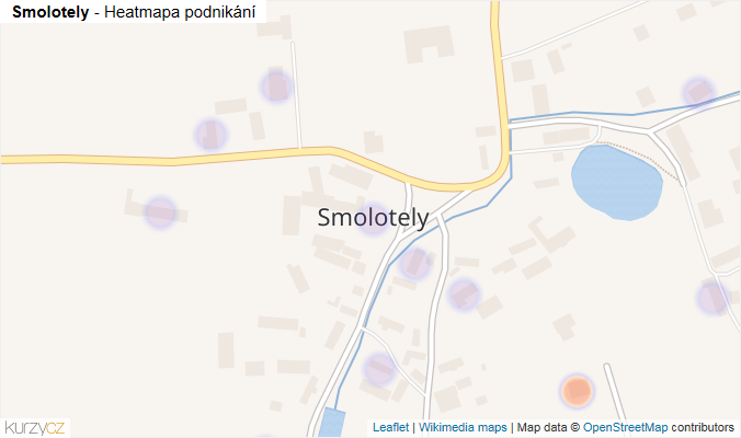 Mapa Smolotely - Firmy v části obce.