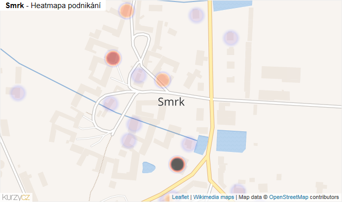 Mapa Smrk - Firmy v části obce.