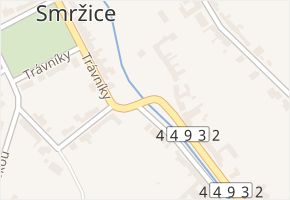 Blíšťka v obci Smržice - mapa ulice