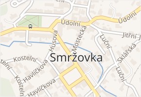 Husova v obci Smržovka - mapa ulice