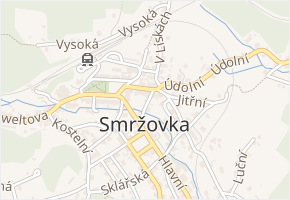 Mostecká v obci Smržovka - mapa ulice