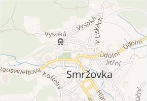 náměstí T. G. Masaryka v obci Smržovka - mapa ulice