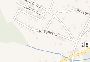 Rašelinová v obci Smržovka - mapa ulice