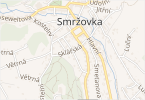 Zahradní v obci Smržovka - mapa ulice