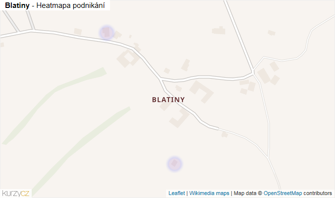 Mapa Blatiny - Firmy v části obce.