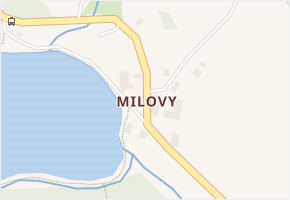 Milovy v obci Sněžné - mapa části obce