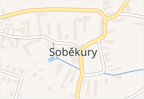Soběkury v obci Soběkury - mapa části obce