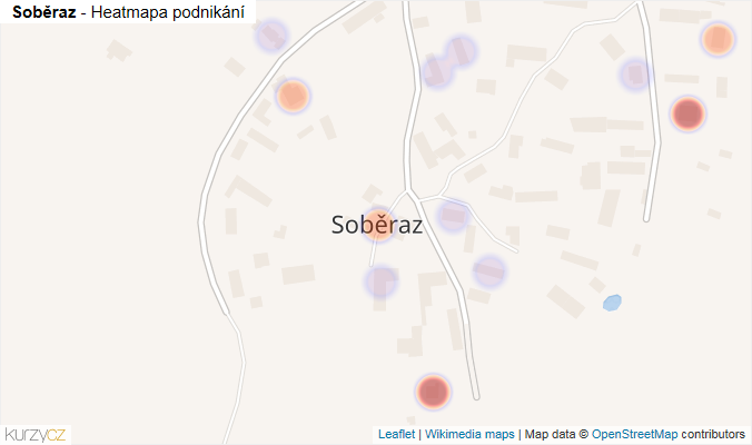 Mapa Soběraz - Firmy v části obce.