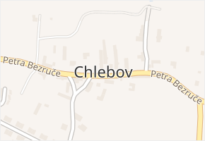 Chlebov v obci Soběslav - mapa části obce