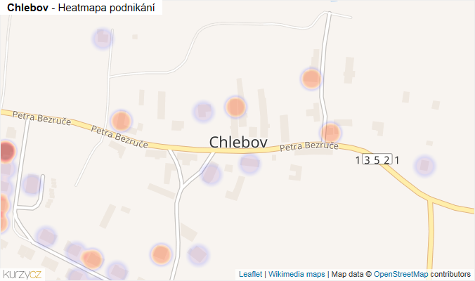 Mapa Chlebov - Firmy v části obce.