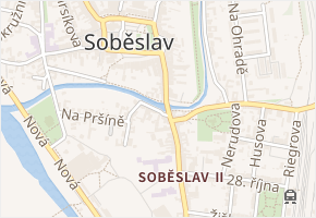 Dolní nábřeží v obci Soběslav - mapa ulice
