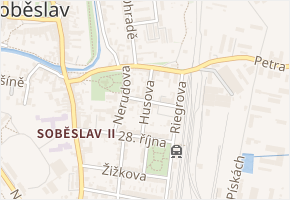 Husova v obci Soběslav - mapa ulice