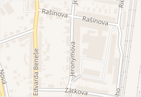 Jeronýmova v obci Soběslav - mapa ulice