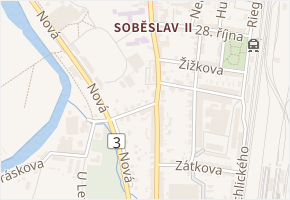 Jiráskova v obci Soběslav - mapa ulice