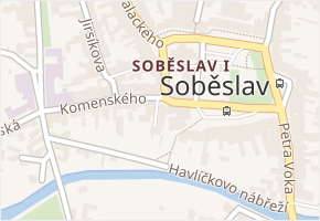 Komenského v obci Soběslav - mapa ulice