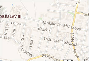 Krátká v obci Soběslav - mapa ulice