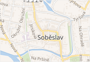 Na Brousku v obci Soběslav - mapa ulice