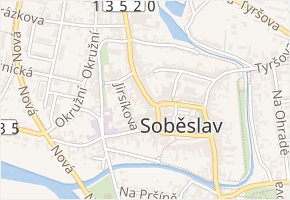 Palackého v obci Soběslav - mapa ulice