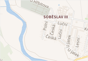 Polní v obci Soběslav - mapa ulice