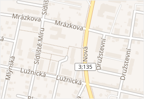 Sídliště Míru v obci Soběslav - mapa ulice