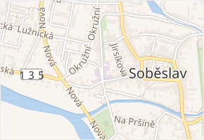 Školní náměstí v obci Soběslav - mapa ulice