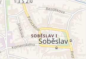 Soběslav I v obci Soběslav - mapa části obce