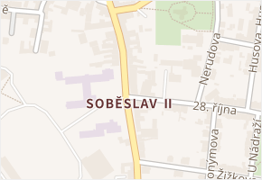 Soběslav II v obci Soběslav - mapa části obce