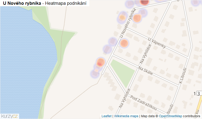Mapa U Nového rybníka - Firmy v ulici.
