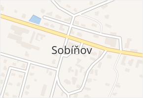 Sobíňov v obci Sobíňov - mapa části obce
