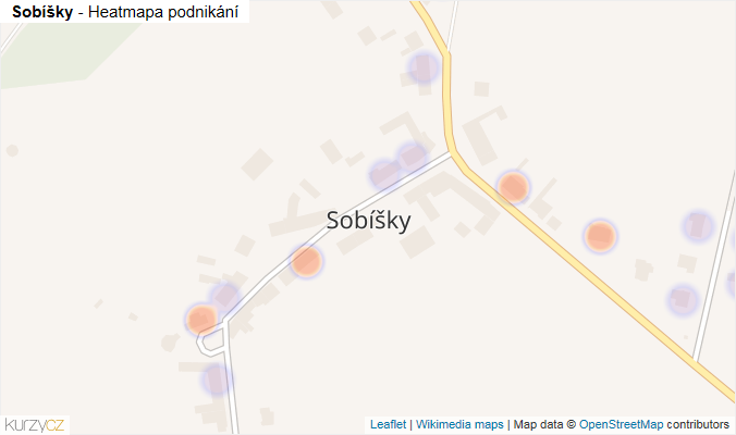 Mapa Sobíšky - Firmy v části obce.