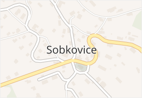 Sobkovice v obci Sobkovice - mapa části obce