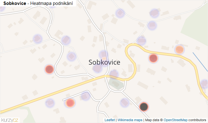 Mapa Sobkovice - Firmy v části obce.