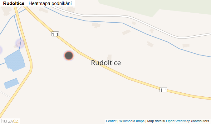 Mapa Rudoltice - Firmy v části obce.