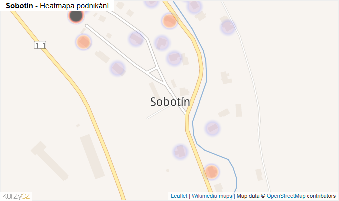 Mapa Sobotín - Firmy v části obce.