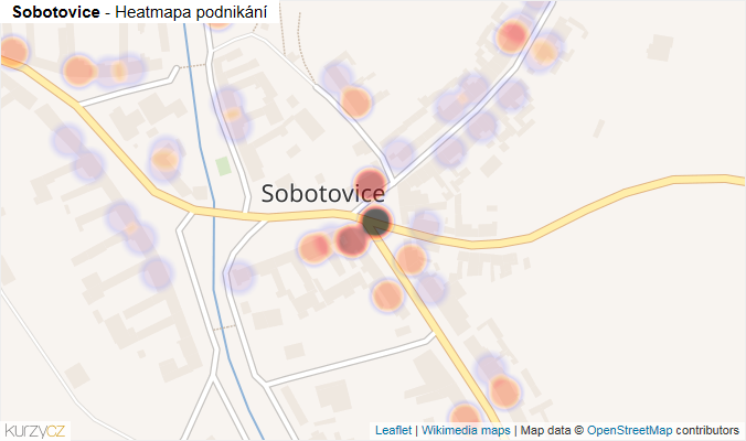 Mapa Sobotovice - Firmy v části obce.