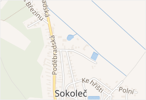 Ke koupališti v obci Sokoleč - mapa ulice