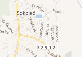 Sportovní v obci Sokoleč - mapa ulice