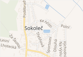 U Rybníka v obci Sokoleč - mapa ulice