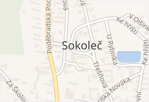 U Samoobsluhy v obci Sokoleč - mapa ulice