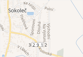V Borkách v obci Sokoleč - mapa ulice