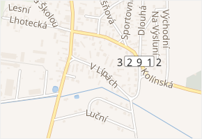 V Lípách v obci Sokoleč - mapa ulice