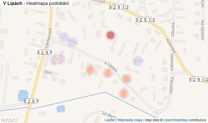 Mapa V Lípách - Firmy v ulici.