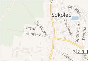 Za Školou v obci Sokoleč - mapa ulice