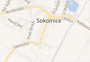 Masarykova v obci Sokolnice - mapa ulice