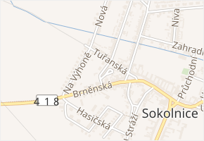 Na Skalce v obci Sokolnice - mapa ulice
