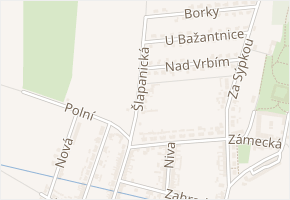 Šlapanická v obci Sokolnice - mapa ulice