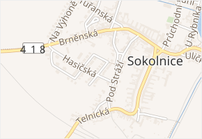 Slovákova v obci Sokolnice - mapa ulice