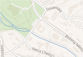 Boženy Němcové v obci Sokolov - mapa ulice