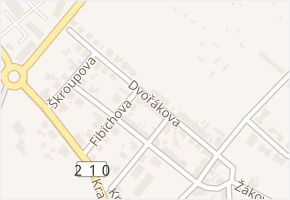 Dvořákova v obci Sokolov - mapa ulice